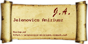 Jelenovics Aniziusz névjegykártya